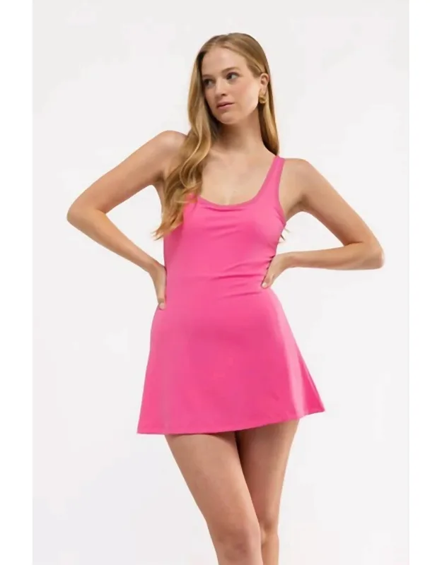 Renee Mini Dress - Sleeveless Shift Silhouette, Moisture-wicking