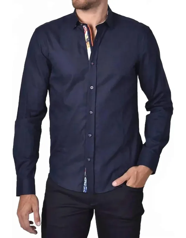 Jacquard Button Down Shirt With Floral Trim