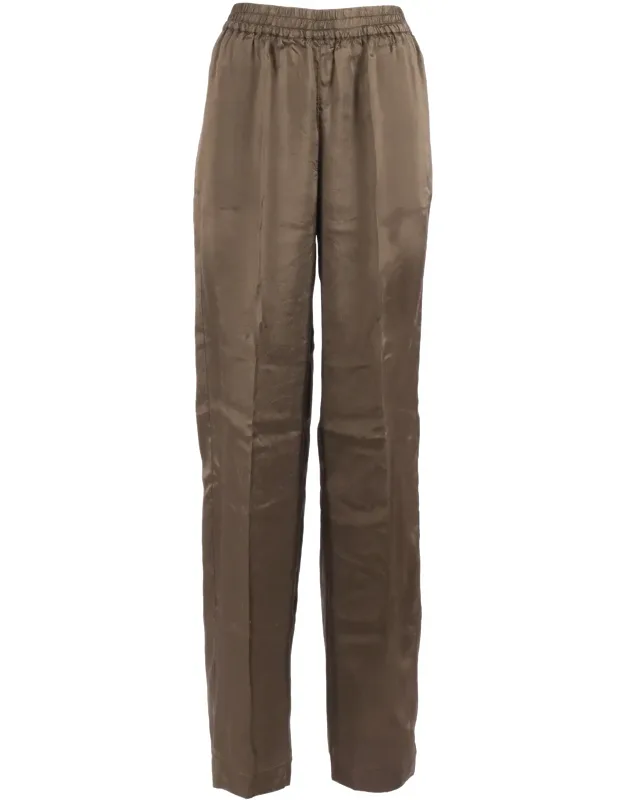 Relaxed Long Minimalist Straight-leg Pants