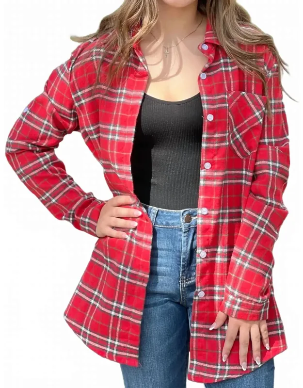 More Glam Less Grunge Flannel Top