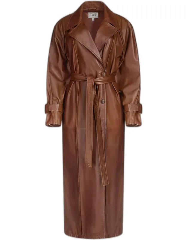 Unfinished Business Leather Trench Coat