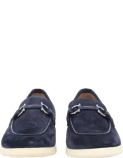 Suede Loafers With Silver-toned Accents