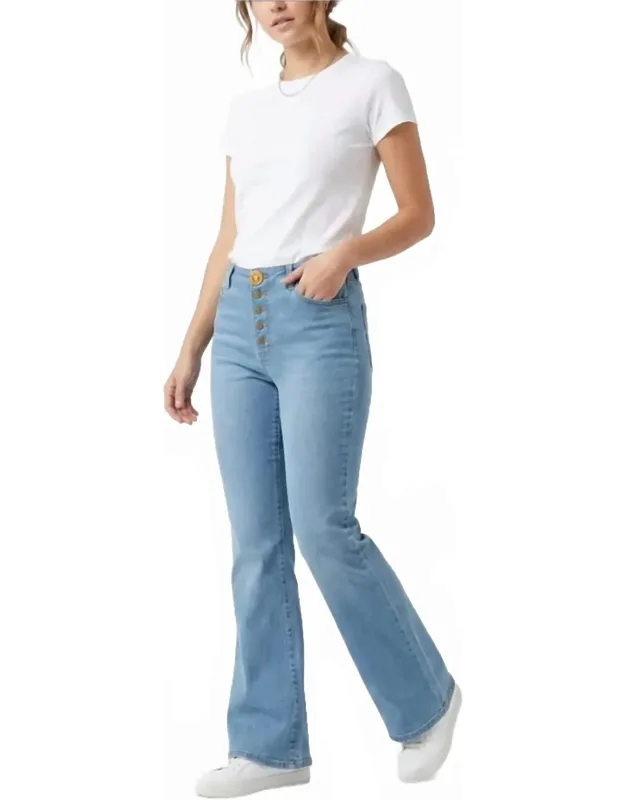 Side Zip Wide Leg Jeans