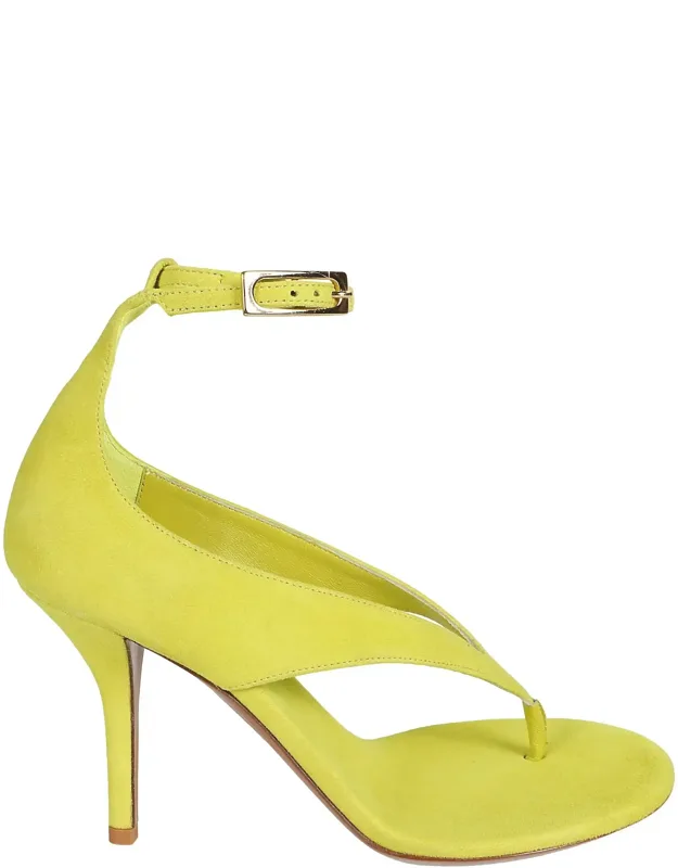 Adjustable Strap Suede Pumps