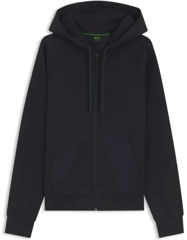 Stretch-cotton Zip-up Hoodie
