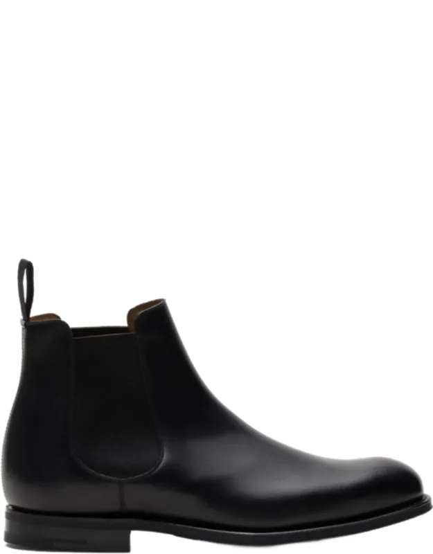 Leather Chelsea Boots With Polished Finish