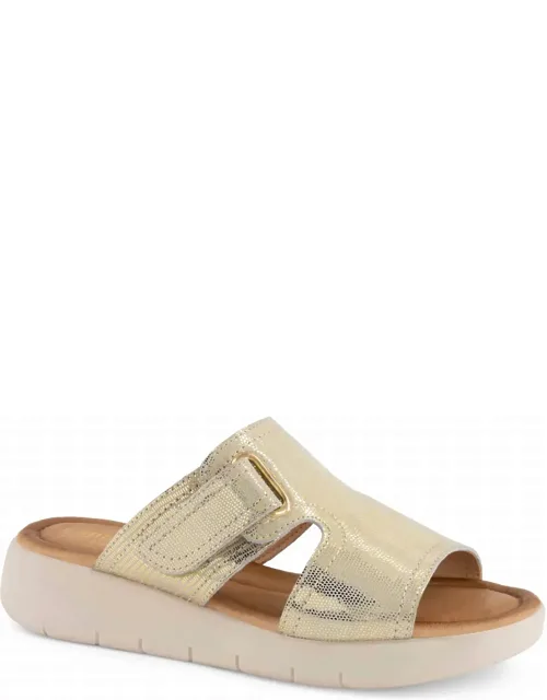Metallic Leather Sandals
