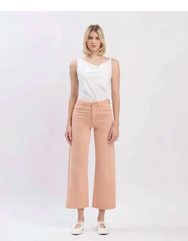 High Rise Cropped Wide Leg Jeans