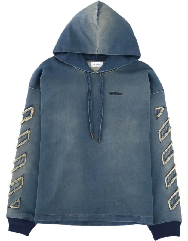 Frayed Denim Hoodie