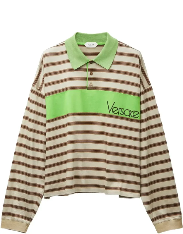 Horizontal Striped Polo Shirt