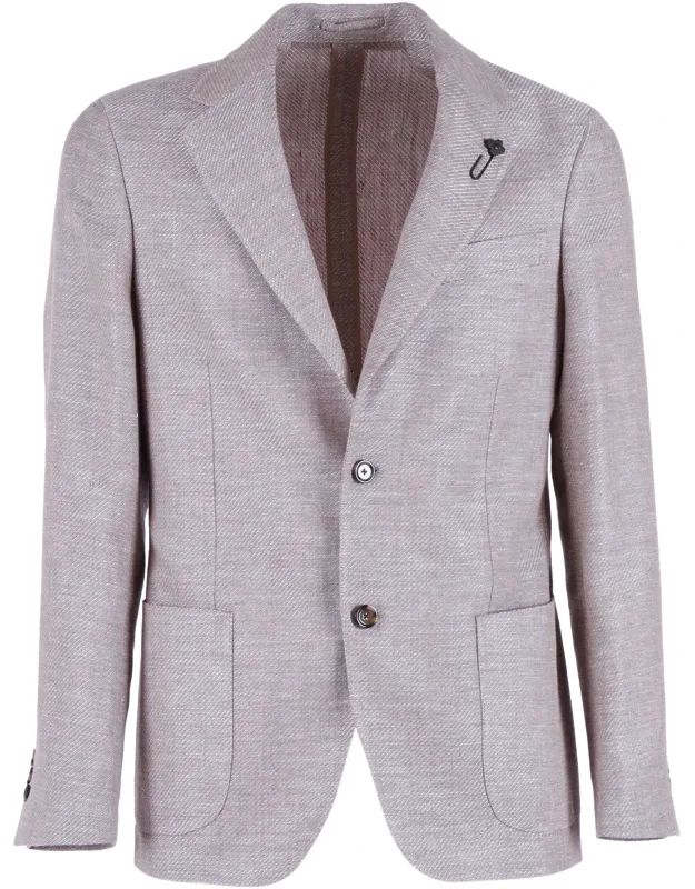 Textured Weave Floral Blazer