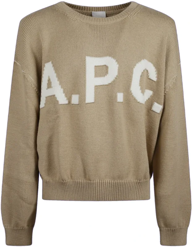 Contrasting Logo Wool Sweater