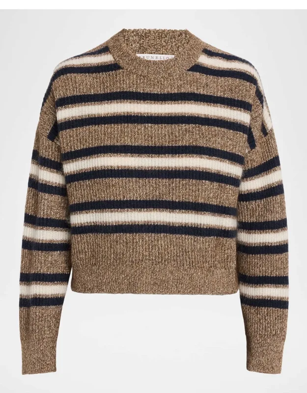 Cashmere-mohair Striped Sweater
