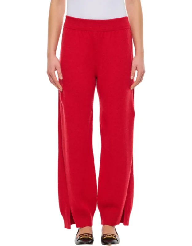 Cashmere Jogging Pants With Ribbed Waistband And Hem