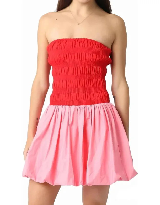 Sweetheart Strapless Bubble Hem Dress