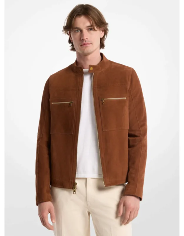 Suede Double-zip Racer Jacket
