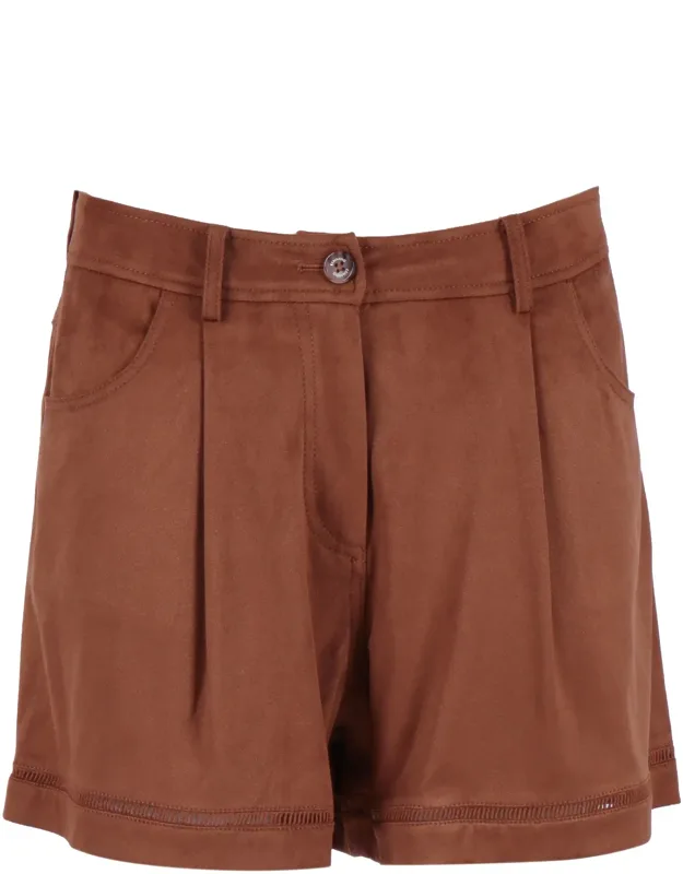Tailored Suede Shorts