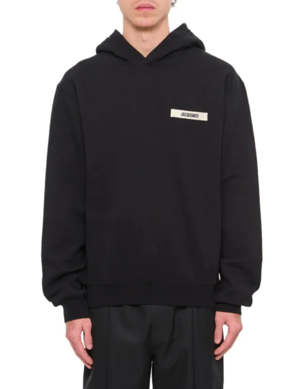 Gros Grain Embroidered Logo Hoodie