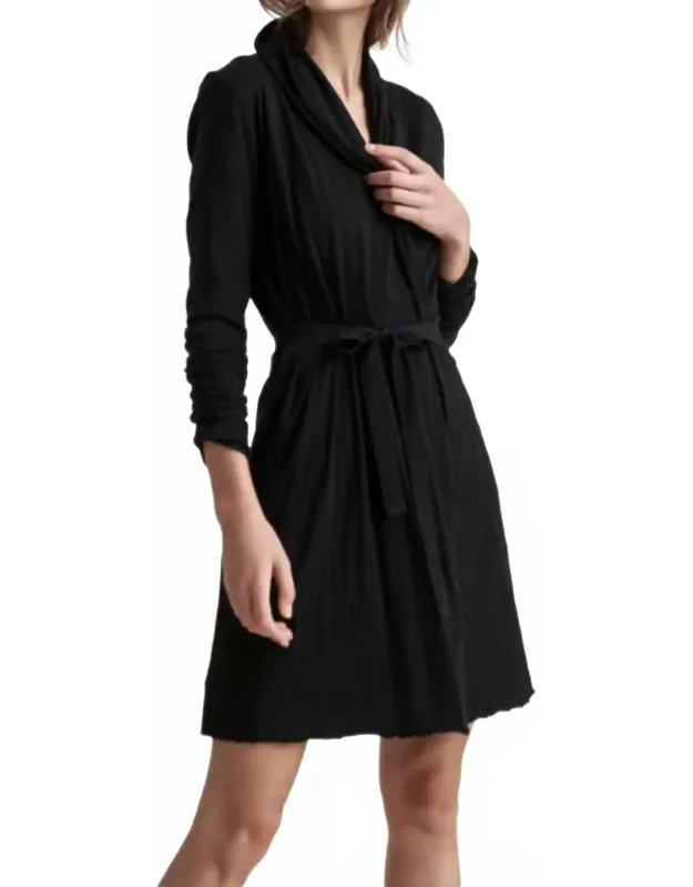 Basic Double Layer Wrap Robe