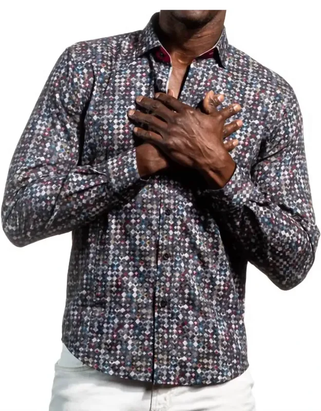 Abstract Button Down Shirt