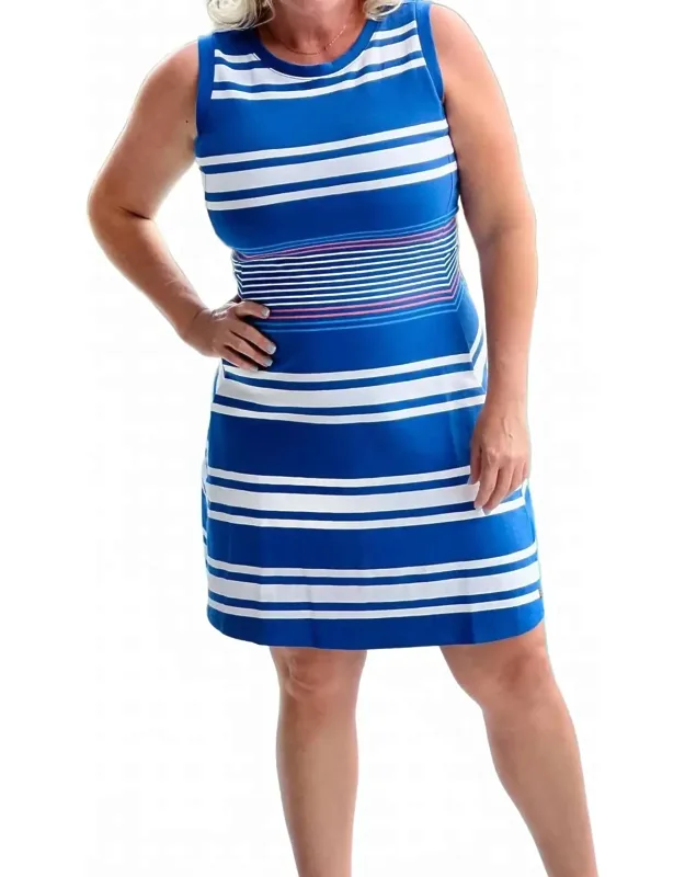 Mini Dress In Retro Stripes