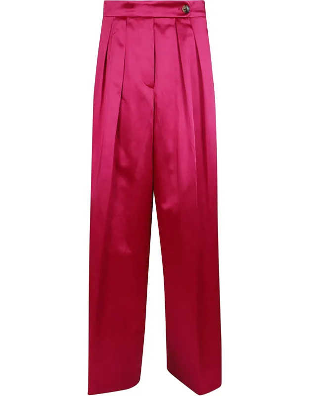 Glossy Wide-leg Pants