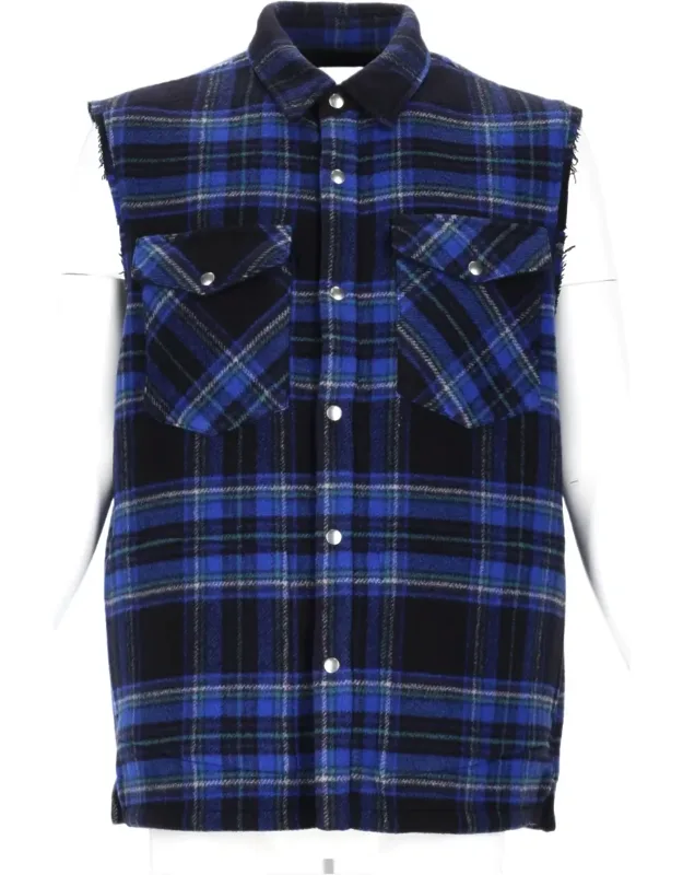 Plaid Shirt With Button-down Front And Flap Pockets