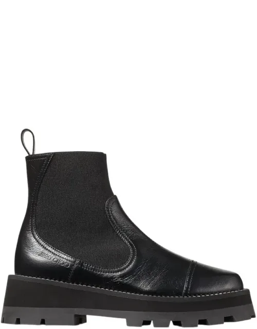 Clayton Leather Flat Ankle Boots