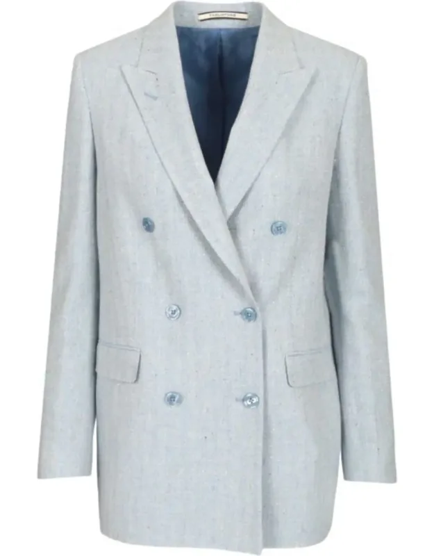 Double Breasted Peak Lapel Blazer