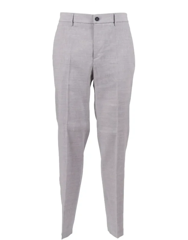 Tailored Flat Front Straight-leg Pants