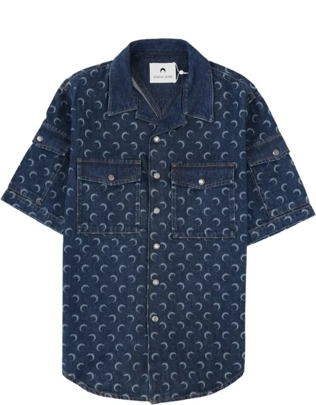 Crescent Moon Pattern Shirt