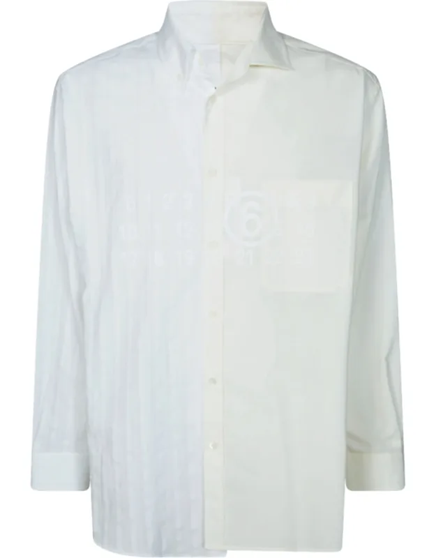 Asymmetrical Half Striped Shirt
