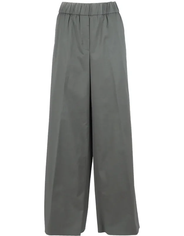 Relaxed Matte Straight-leg Trousers