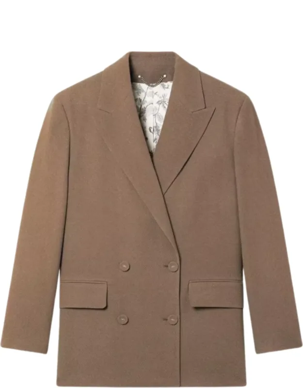 Chevron Workmanship Wool Blazer