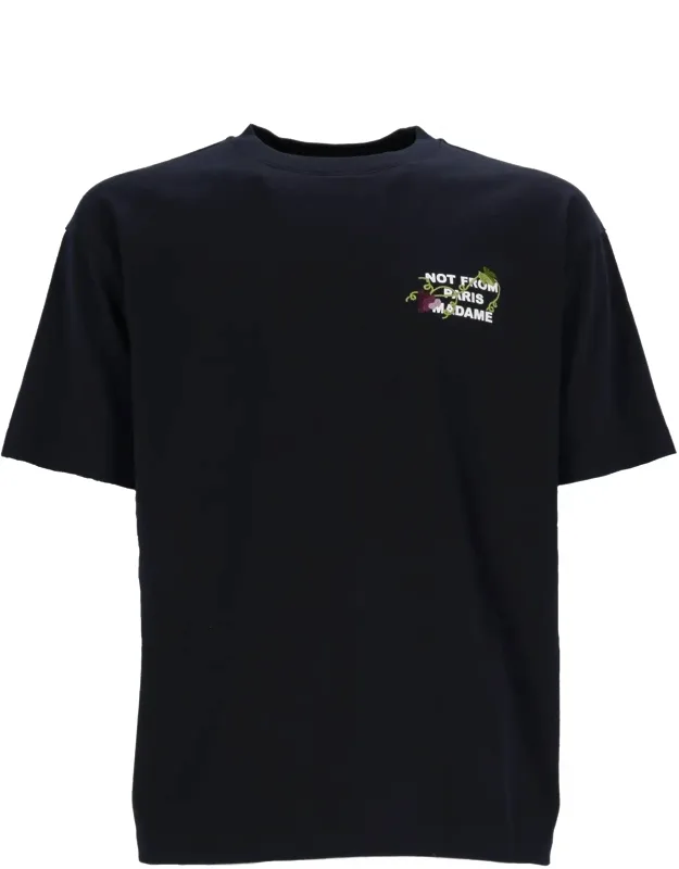 Vine Embroidered Slogan T-shirt