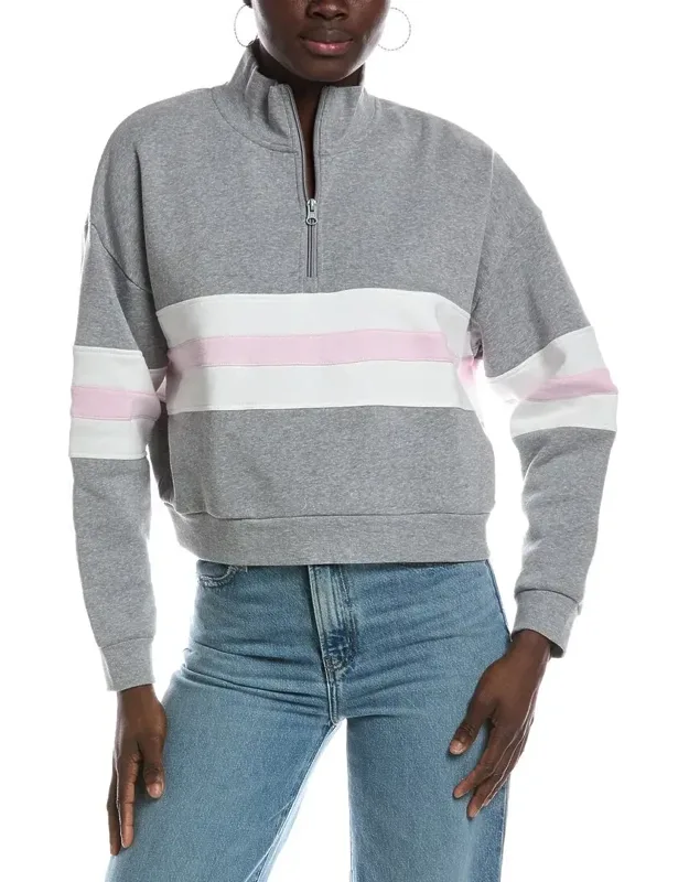 Fleece Colorblock Quarter Zip Pullover