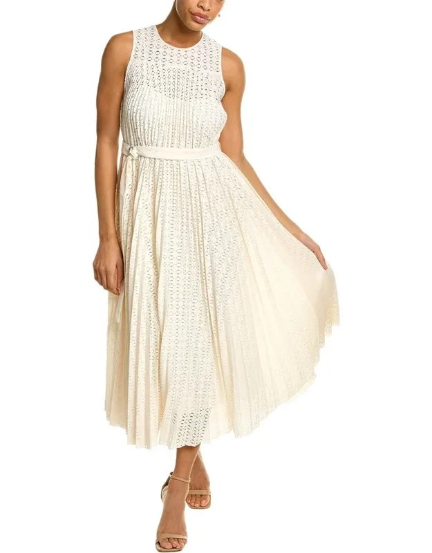 Pleated Midi Dress