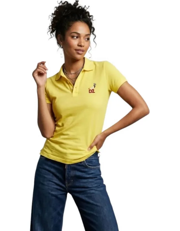 Graphic Logo Cotton Polo T-shirt