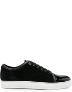Suede Patent Leather Sneakers