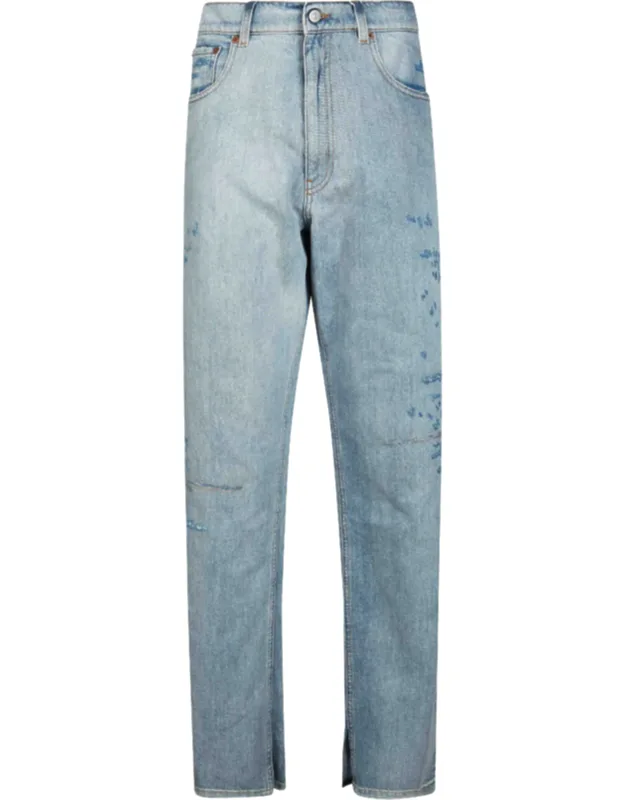 Paint Splatter Distressed Jeans