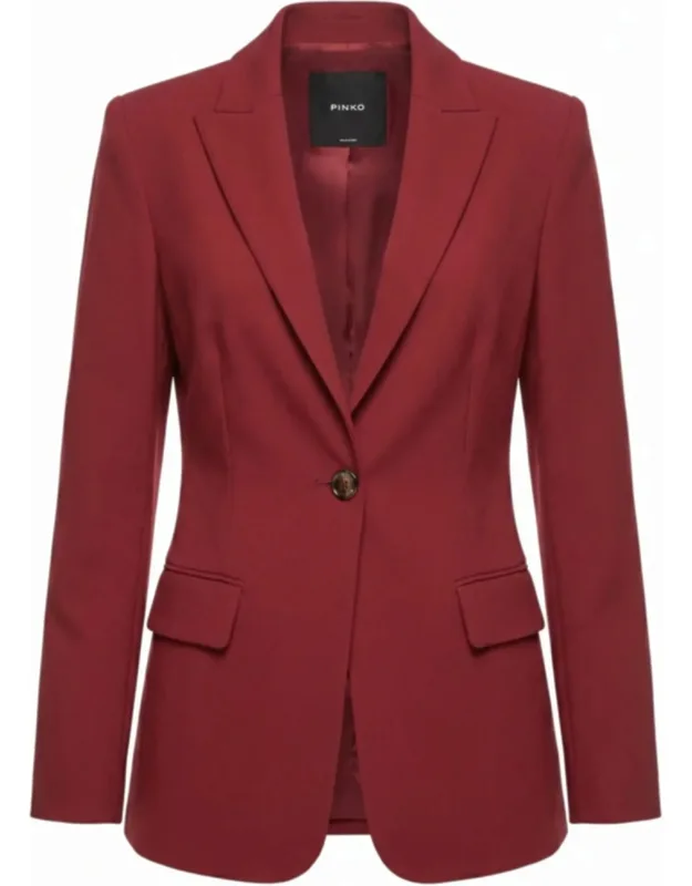Tailored Blazer With Notched Lapels And Button Details