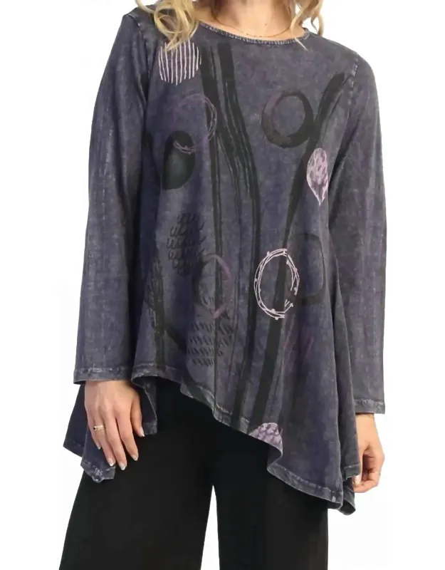 Mineral Washed Asymmetric Hem Top