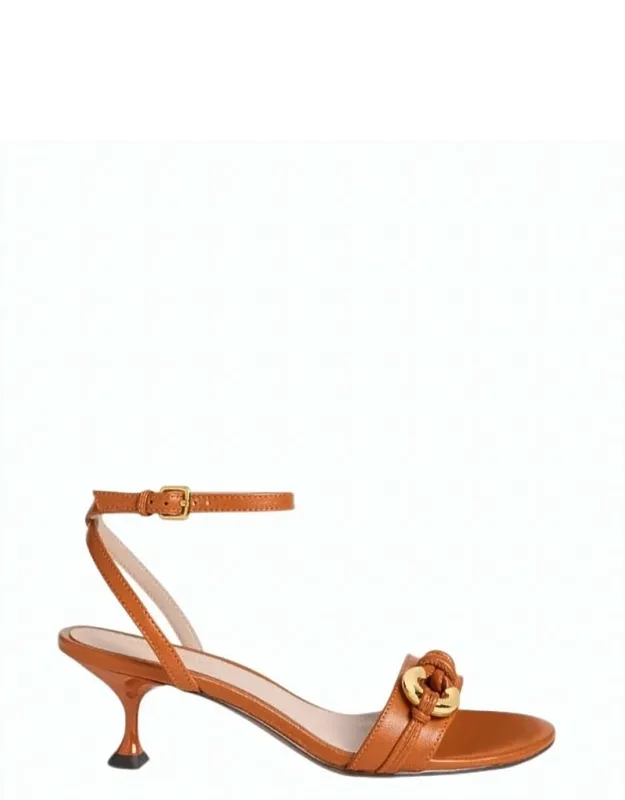 Smooth Leather Spool Sandals