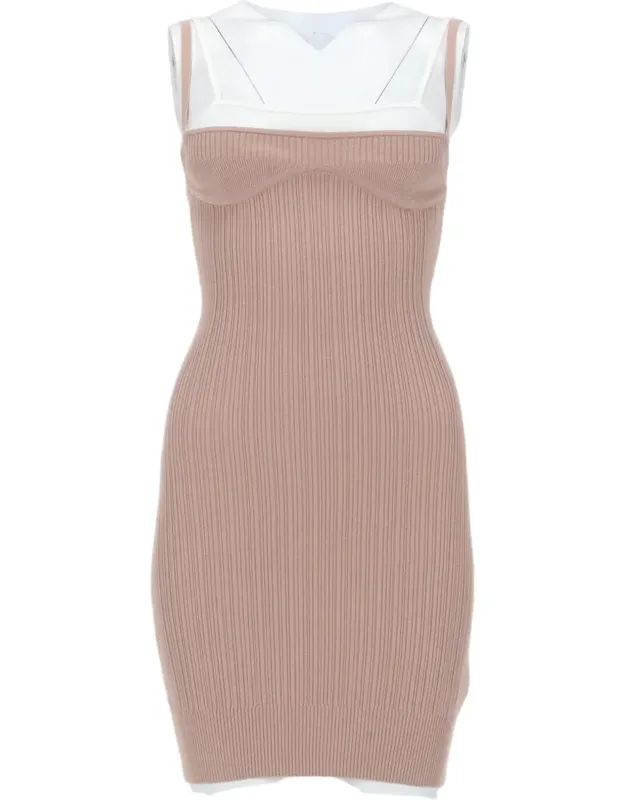 Layered Ribbed Tank Mini Dress