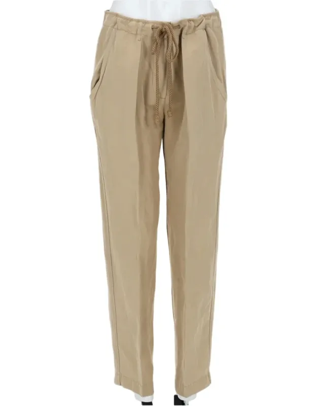 Tapered Leg Cuffed Hem Trousers