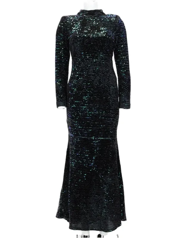 Sequin-embellished Fitted Dress