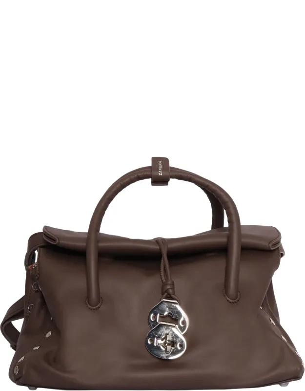 Gianduiotto Saeta Smooth Leather Shoulder Bag