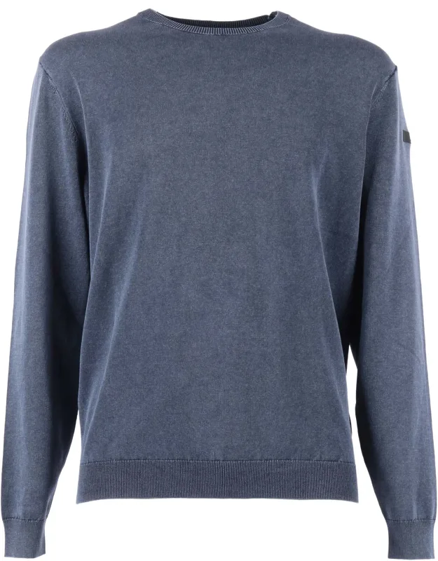 Washed Effect Round Neck Sweater