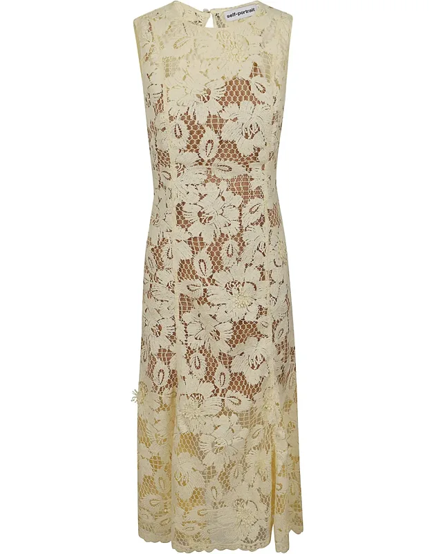 Floral Lace Midi Dress