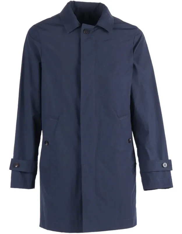 Concealed Button Mid Length Jacket